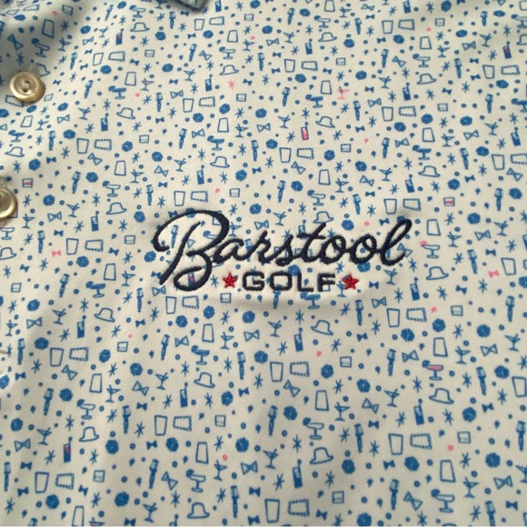 Peter Millar Summer Comfort Cocktails Print Barstool Golf Polo XL shirt - Picture 3 of 7